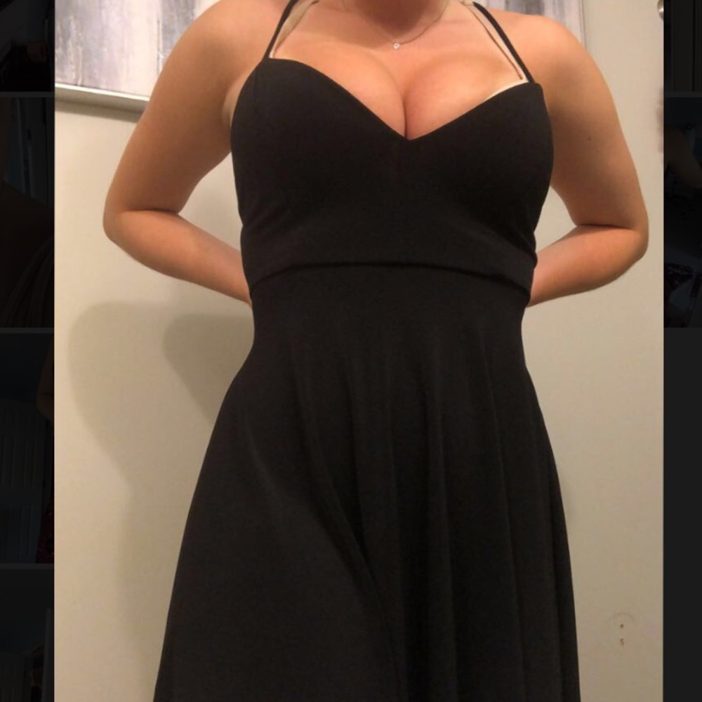 Urban Outfitters black elegant skater dress